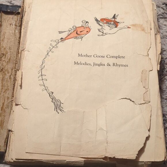 The Ella Dolbear Lee Mother Goose Book & 10" Antique Print Mother Goose - Picture 7 of 14